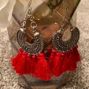 🍒Red Fluffy Earings🍒